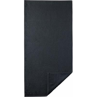 Handtücher EGERIA "Madison", schwarz, B:50cm L:100cm, Walkfrottee, Obermaterial: 100% Baumwolle, Handtücher, Uni-Programm mit Streifenbordüre, reine Baumwolle