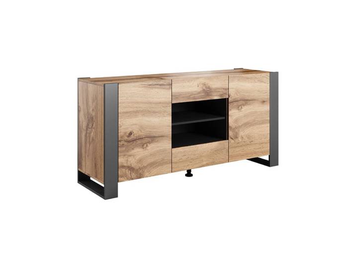 Buffet en Bois Marron Chêne Noué