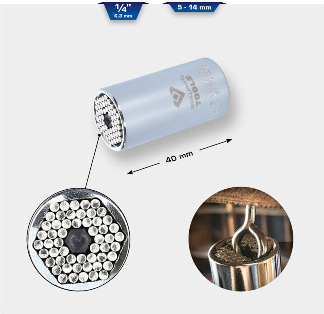 Brilliant Tools Douille universelle 1/4