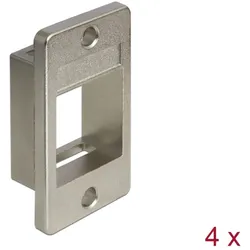 DELOCK Keystone Halterung 1 Port für Geräteeinbau 4 Stück