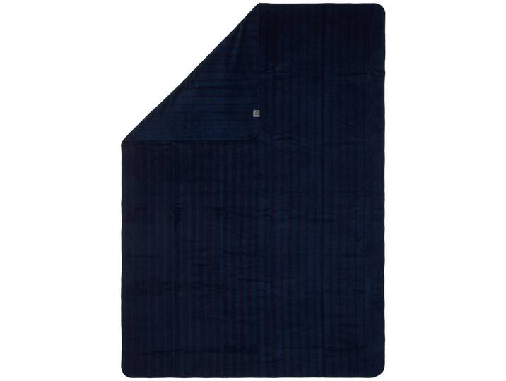 Dieter Knoll Wohndecke, Blau, Dunkelblau, Textil, Streifen, 150x200 cm, pflegeleicht, Heimtextilien, Wohntextilien, Decken, Kuscheldecke