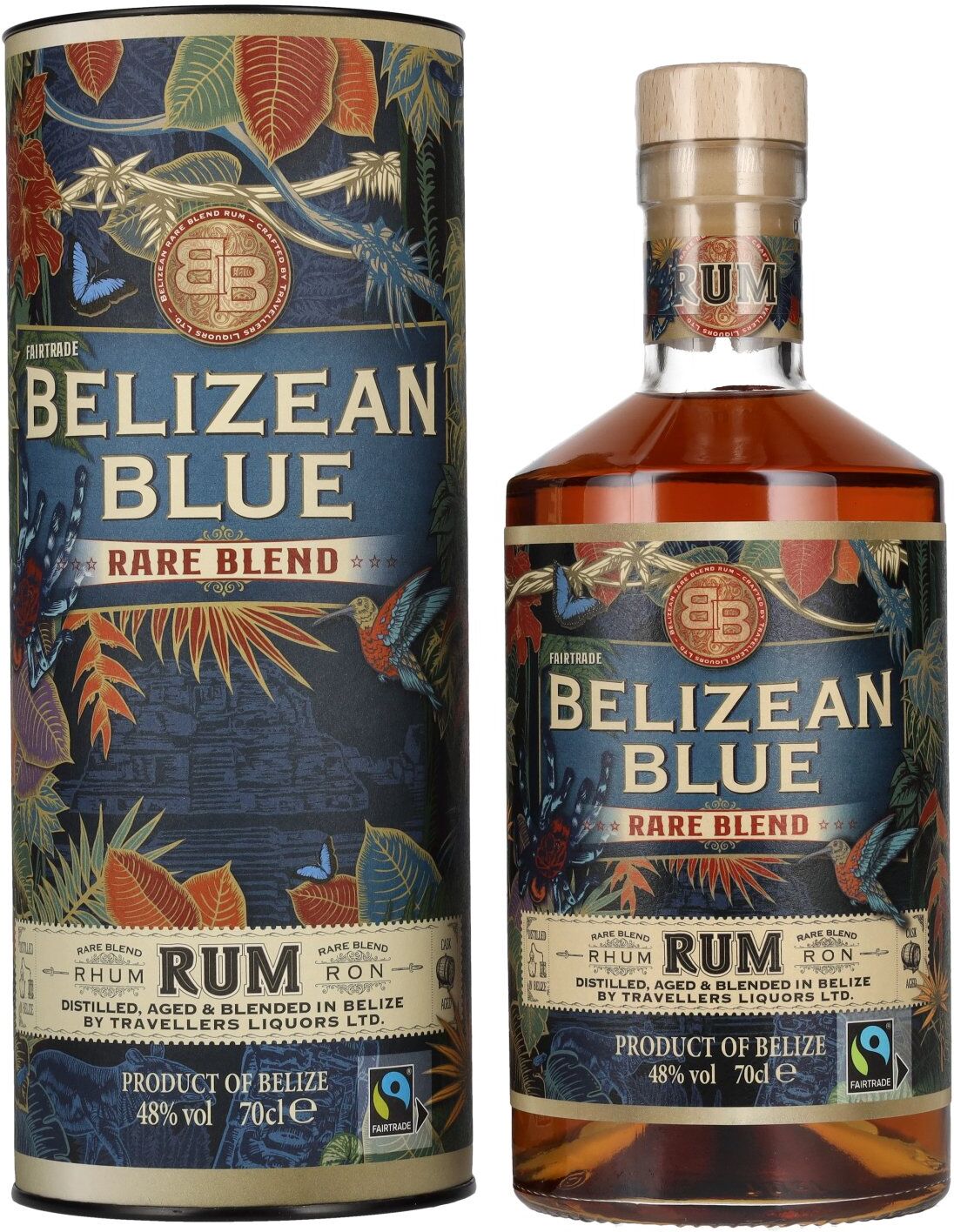 Belizean Blue RARE BLEND Rum 48% Vol. 0,7l in Geschenkbox