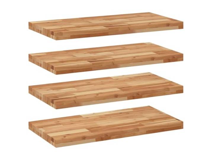 HGFDVCMR Schweberegal 4er Set 100x40x4 cm Akazie Massivholz Wandboard Vier Rechteckige Wandboards aus behandeltem Akazienholz als stilvolle Wanddekoration für Wohnzimmer und Schlafzimmer.