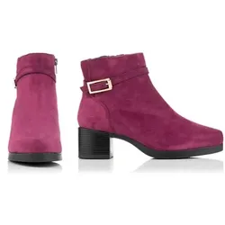 VITAFORM Damen-Stiefelette Samtziegenleder Zierschnalle Sohle Luisa