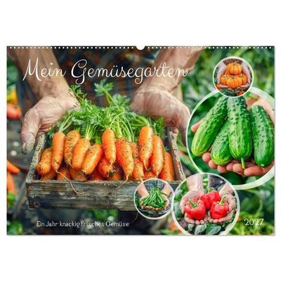 Mein Gemüsegarten - Ein Jahr knackig frisches Gemüse (Wandkalender 2027 DIN A2 quer), CALVENDO Monatskalender