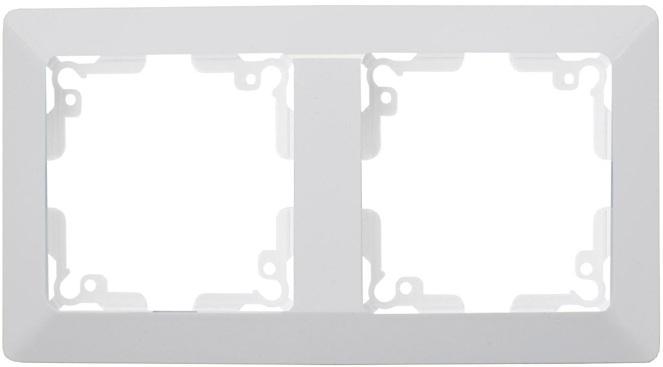 Chilitec MILOS afdekkingsframe 22788, dubbel, mat wit