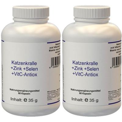 KATZENKRALLE+ZINK+Selen+Vit.C-Antiox Kapseln 2x 2x60 St