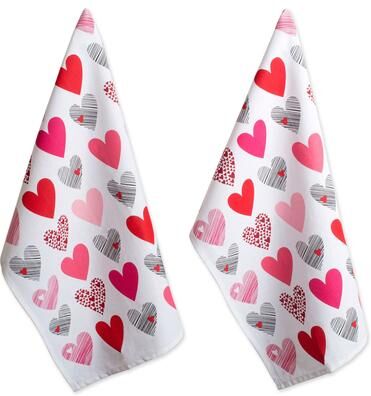 DII Valentine's Day Printed Dishtowel (Set of 2)