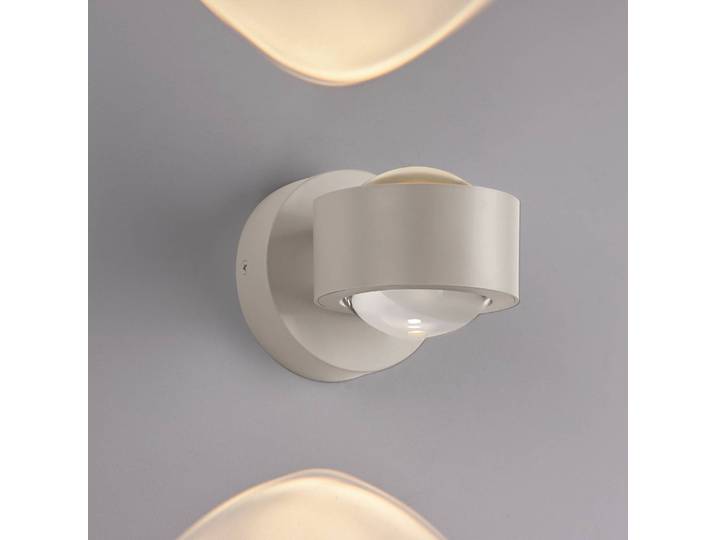 Schöner Wohnen Wandleuchte Chia, creme / amber, für Wohn- / Esszimmer, Kunststoff, Modern