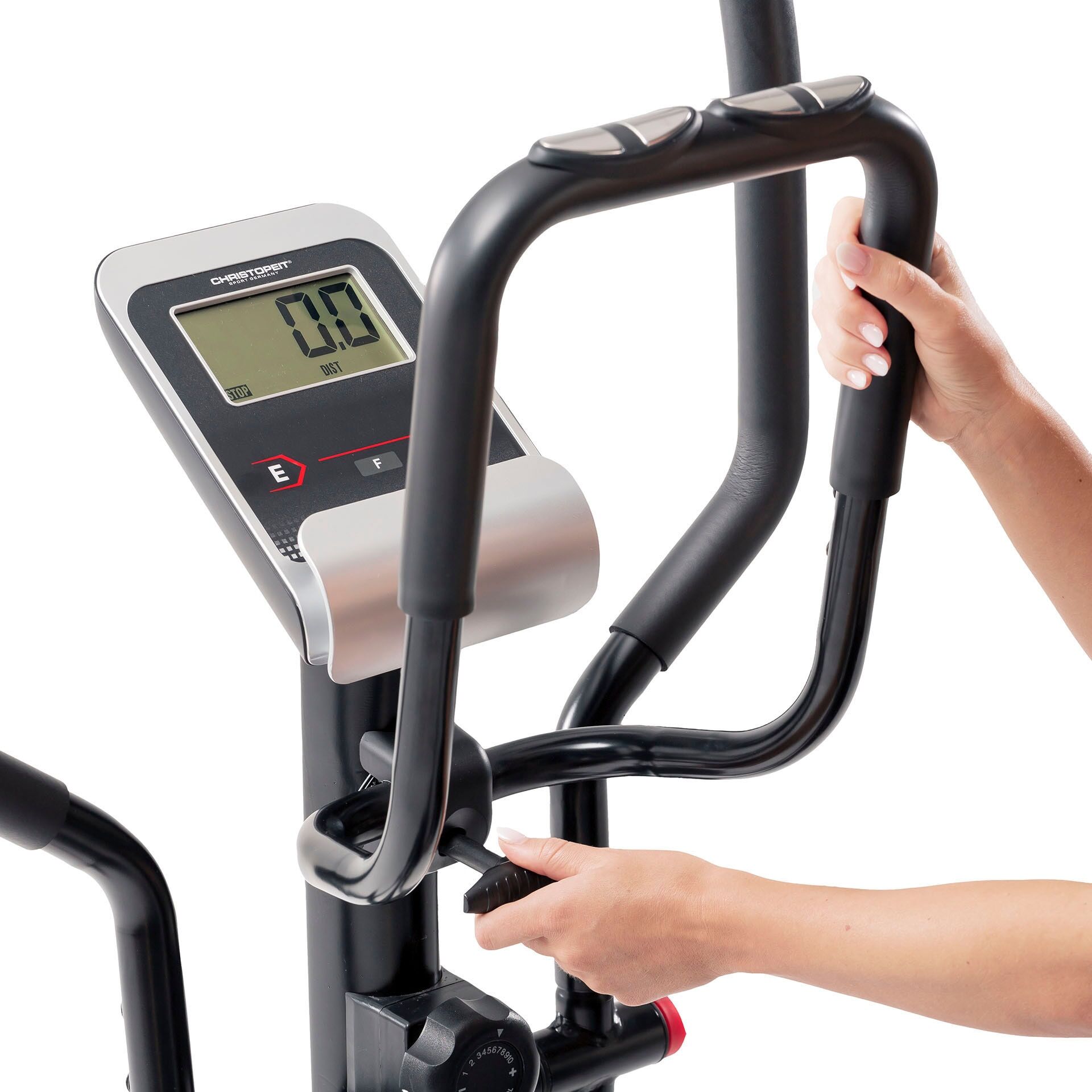 Crosstrainer CHRISTOPEIT SPORT "Hybridtrainer AX 6500", schwarz, Crosstrainer, KinderB:60cm H:165cm L:120cm, Crosstrainer, 150 kg max. Benutzergewicht, 10 Widerstandsstufen, B:60cm H:165cm L:120cm, Topseller