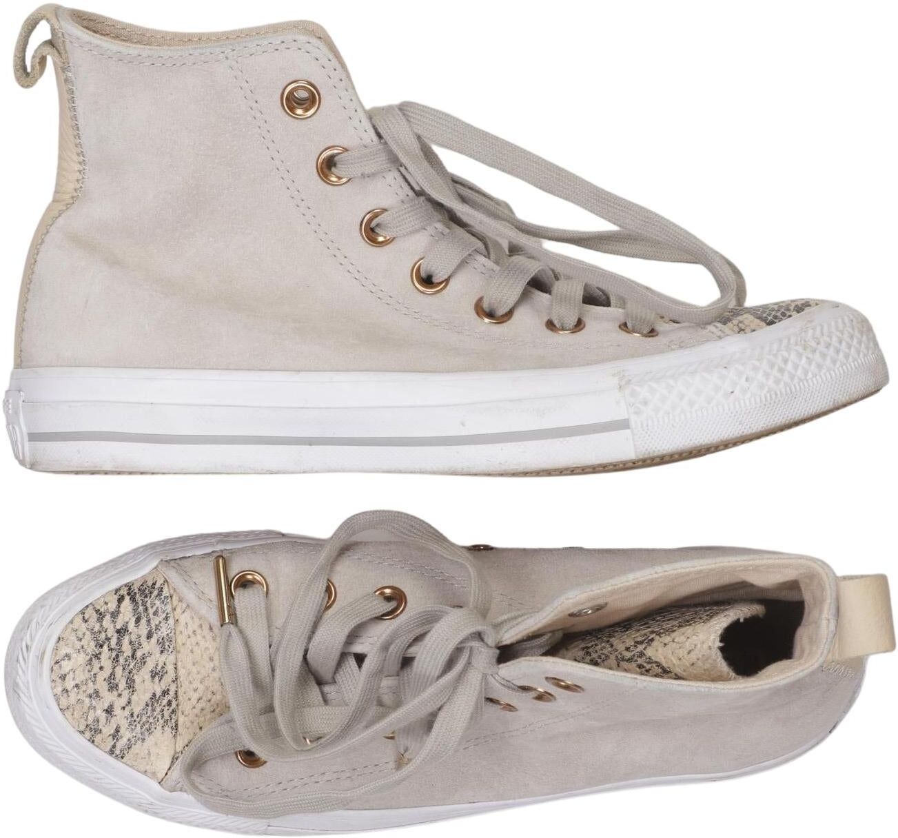 Converse Damen Sneaker, Beige, Gr. EU 36.5, Leder - Second Hand