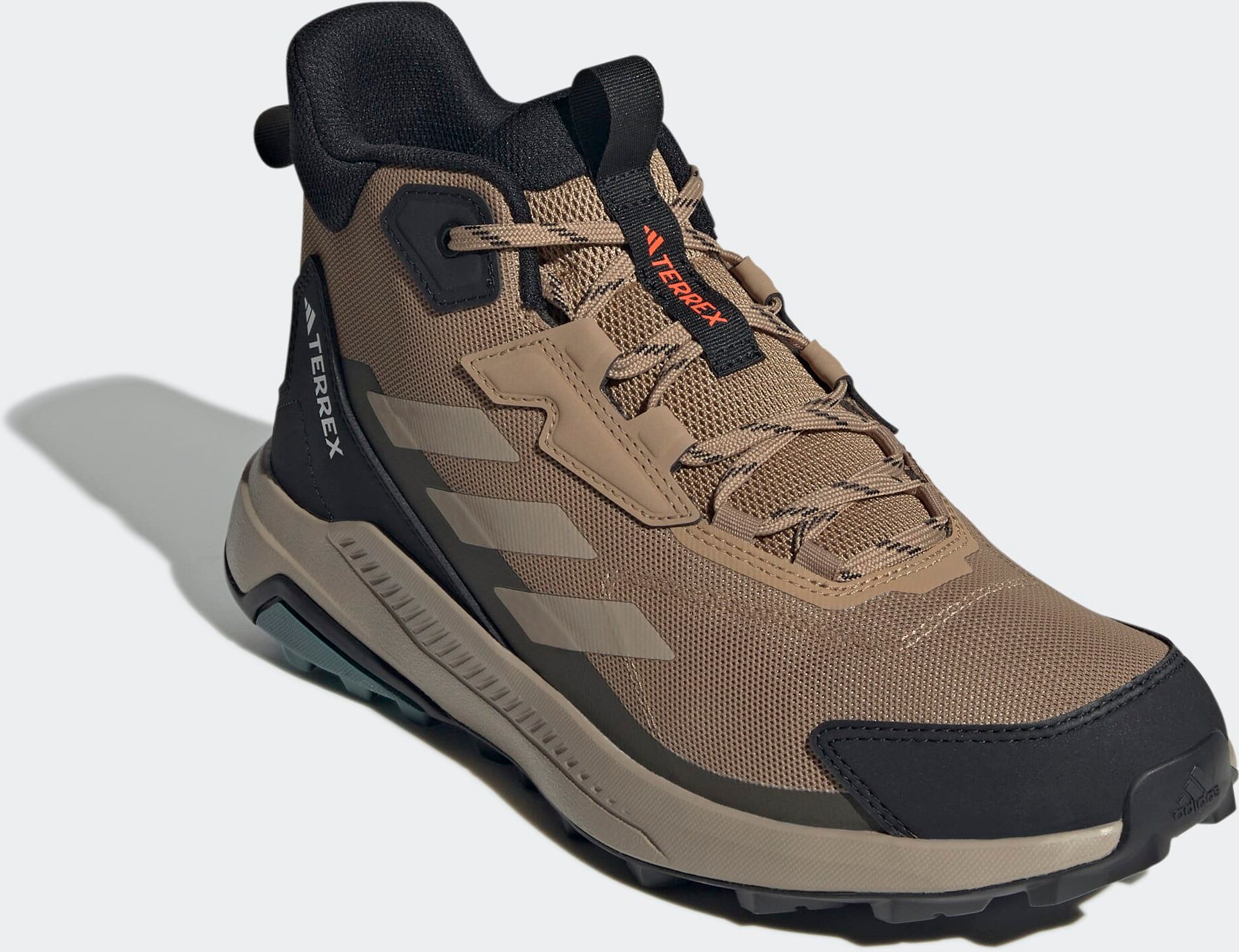 Wanderschuh ADIDAS TERREX "ANYLANDER MID", Herren, Gr. 44, cardboard, blanch cargo, shadow olive, Textil, Schuhe Wanderschuh cardboard, blanch cargo, shadow olive 44