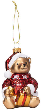 Weihnachtsfigur "Teddy", rot, 10 cm