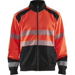 Blakläder High Vis Sweatshirt mit Reißverschluss 3558 2528 in zwei Farben - high vis rot/schwarz - M