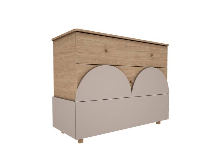Commode 3 tiroirs Wood Luck Bloom - Cachemire et Bois