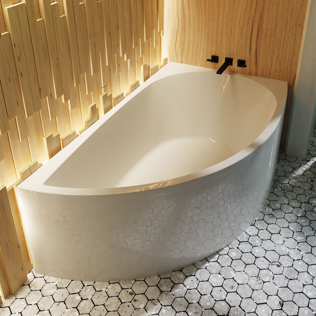 Waterlux Ariel Badekar 140x80 Højre