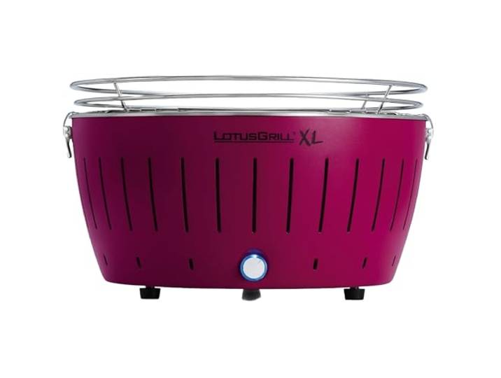 LotusGrill XL Pflaumenlila G435 Holzkohlegrill/Tischgrill mit USB-Anschluß