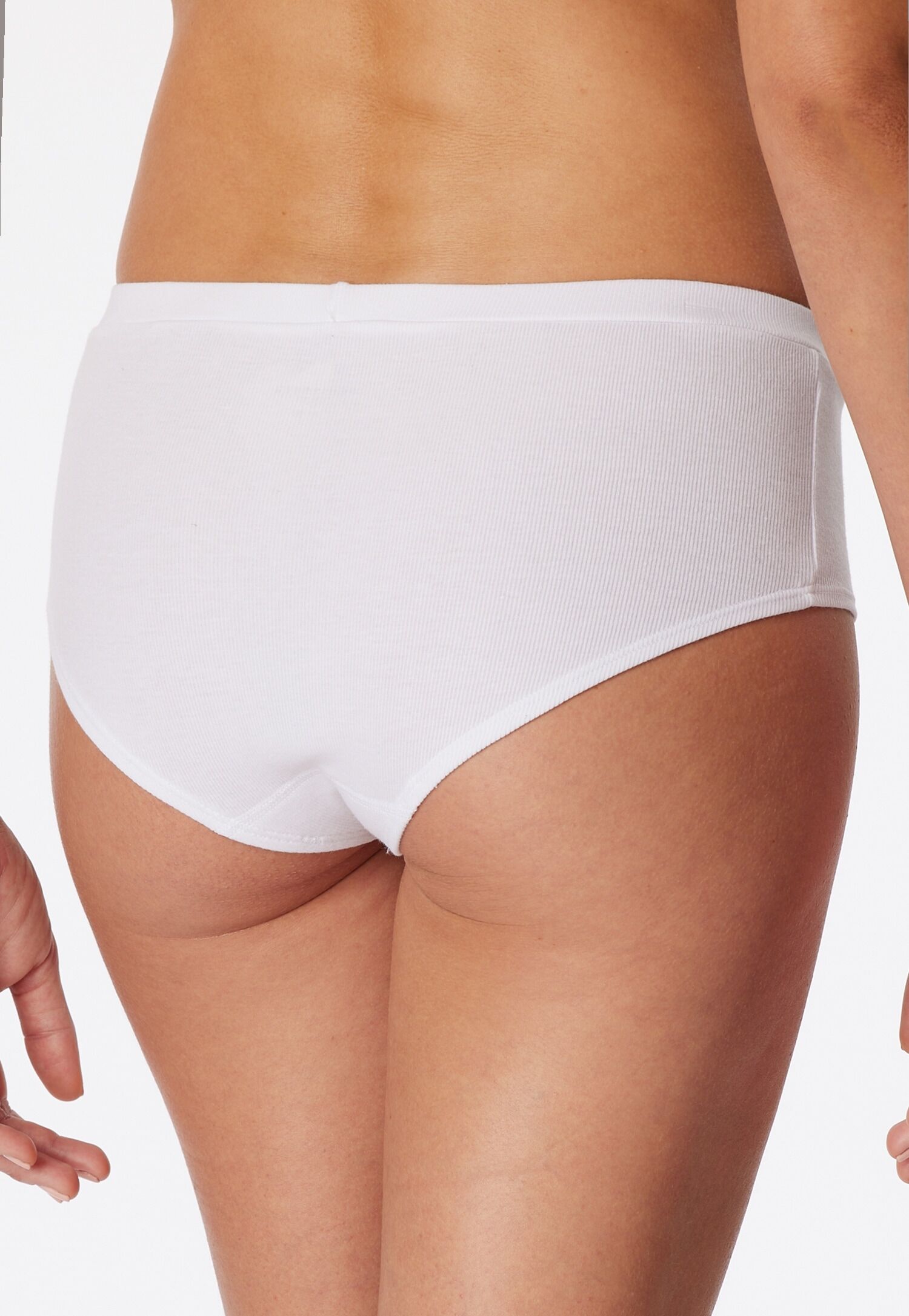 Panty SCHIESSER "Pure Rib", Damen, Gr. 40, weiss (weiß), Doppelripp, Obermaterial: 50% Baumwolle, 45% Modal, 5% Elasthan, normal, Unterhosen Panty, moderne Schnittform, Doppelripp-Qualität, Weiches Bein- und Bundgummi weiß 40