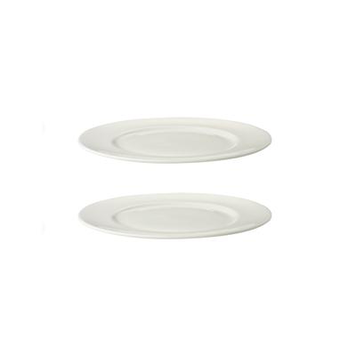 Maastricht Porselein Maastricht Porzellan Teller Lux 25,5 cm Offwhite Porzellan 2 Stück