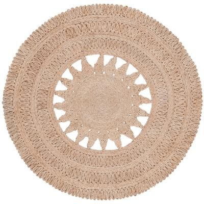 SAFAVIEH Natural Fiber Djamila Farmhouse Country Cottage Jute Rug