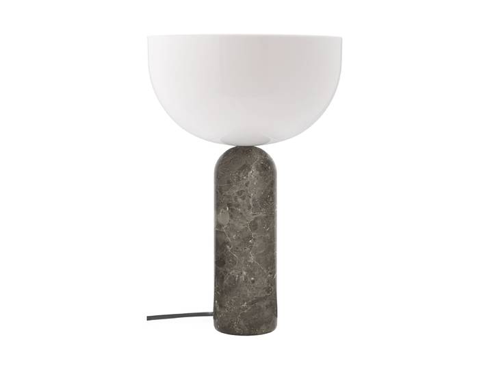 Edle Marmor Design Tischlampe „Kizu“, verschiedene Grössen Grau NEW WORKS
