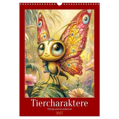 Tiercharaktere - Witzig und bezaubernd (Wandkalender 2027 DIN A3 hoch), CALVENDO Monatskalender