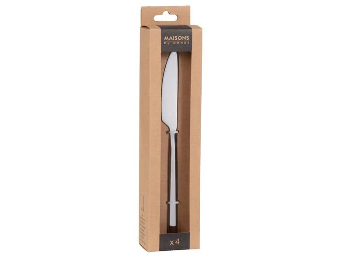 Messer aus Edelstahl, silber, Set aus 4