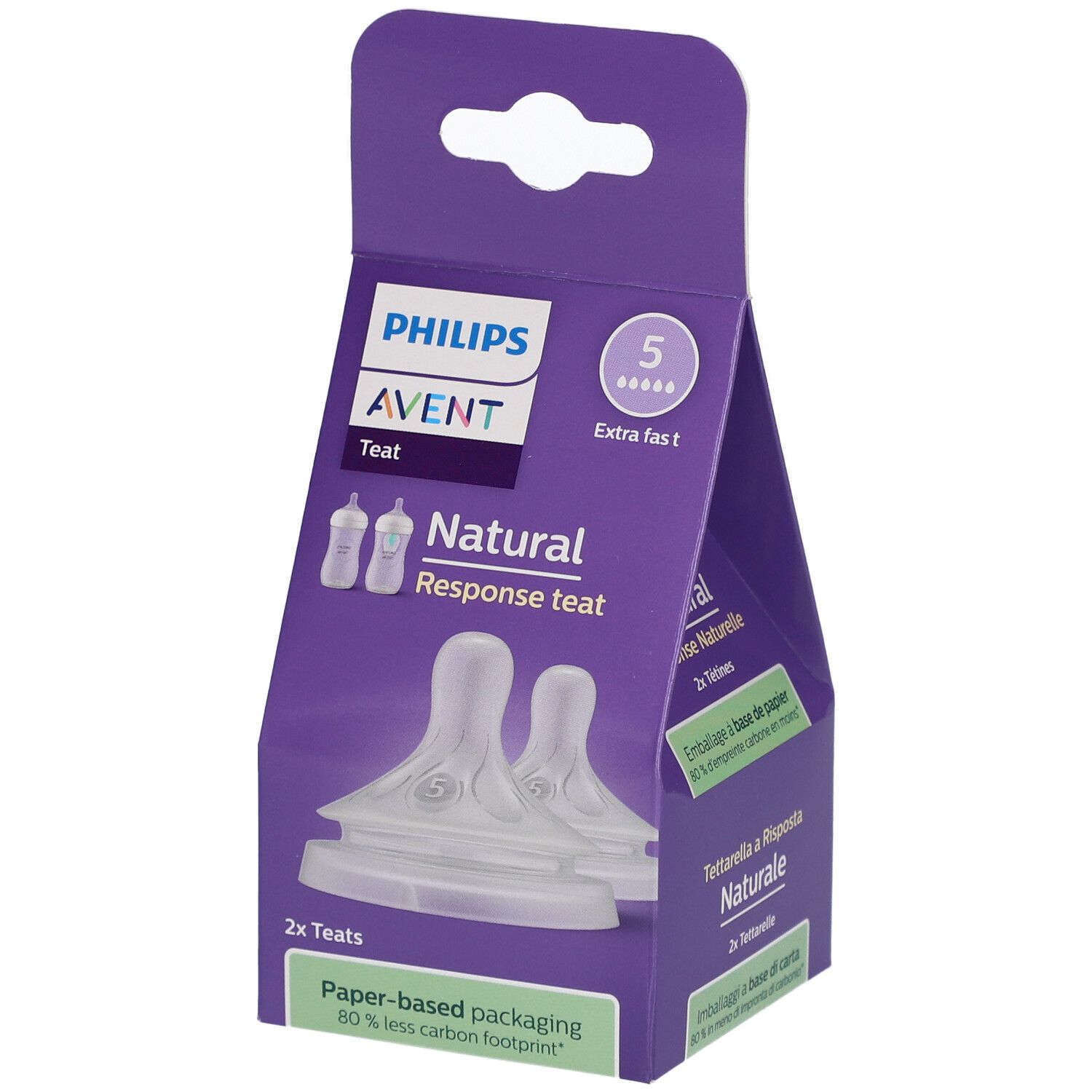 Philips Avent Natural Response Flow Speen 5 Scy965/02 2 St Schnuller