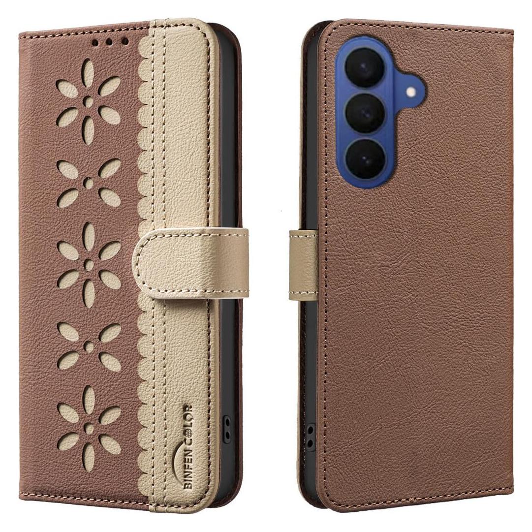 Binfen Color Galaxy S26+ Plus - BINFEN Ledertasche Floral (Samsung Galaxy S26+) (67925083)