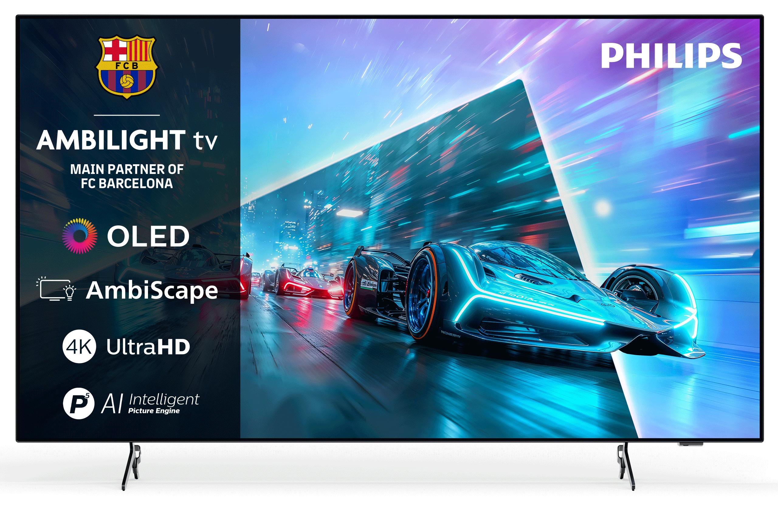 Philips 65OLED761/12, 165,1 cm (65"), 3840 x 2160 Pixel, OLED, Smart-TV, WLAN, Metallisch