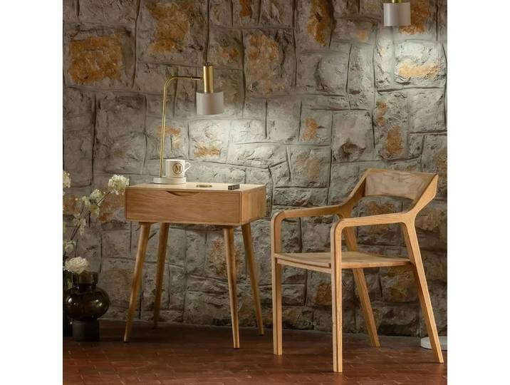Mobello Beistelltisch Primera Stilvoller Abstelltisch, Massiver Abstelltisch in Handarbeit hergestellt, 107x50x80 cm
