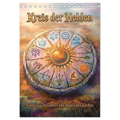 Kreis der Helden – Fantasy-Charaktere aus magischen Welten (Tischkalender 2027 DIN A5 hoch), CALVENDO Monatskalender