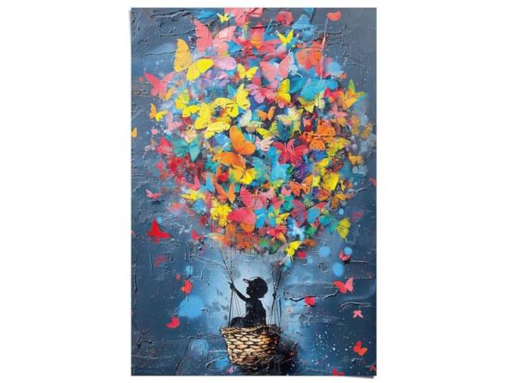 REINDERS Poster, Balloon Kid, Wohnzimmer, Bilderdruckpapier, 91,5 x 61