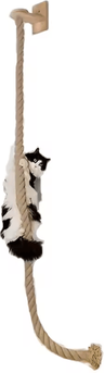 Uplift Curations Wall Mounted Cat Climbing Rope With Wooden Steps And Sisal Scratcher For Indoor Cats cat Climbing Rope