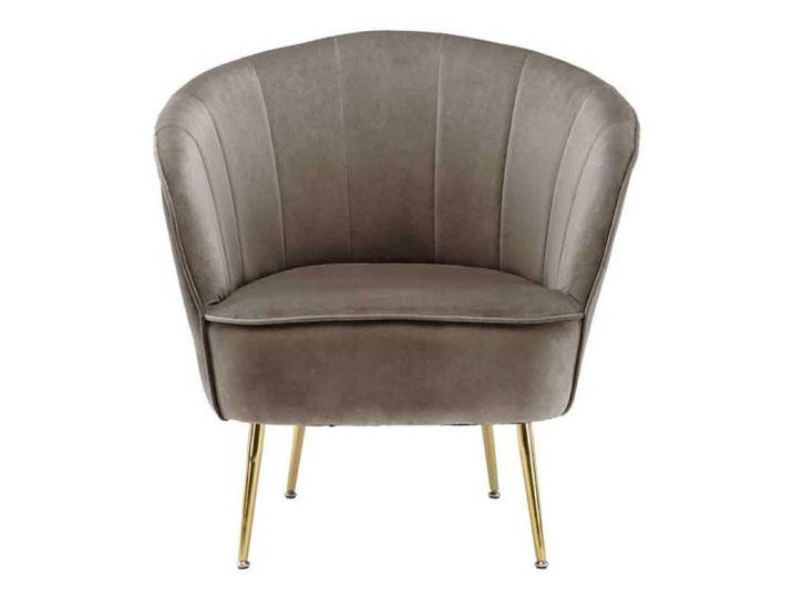 Fauteuil Design en Velours  Poola  78cm Taupe