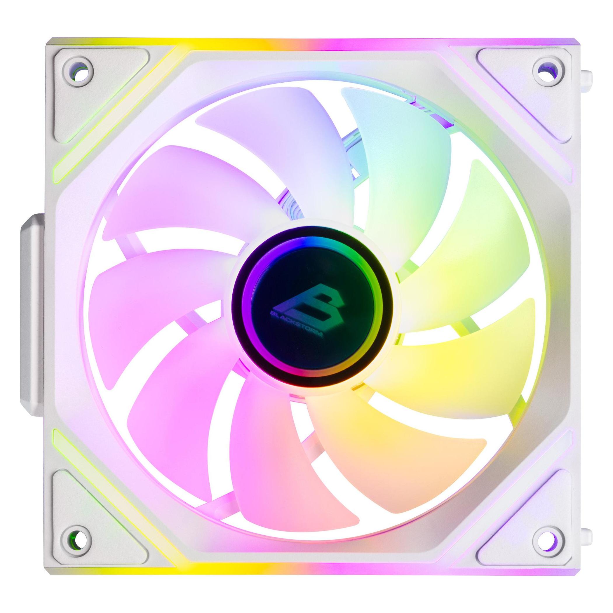 Blackstorm Luna MAG-INF ARGB PWM Fan Pack, white, 120 mm, 3 pieces (120 mm, 3x) (LUNA-MAGINF-120MM-WH-3PACK)