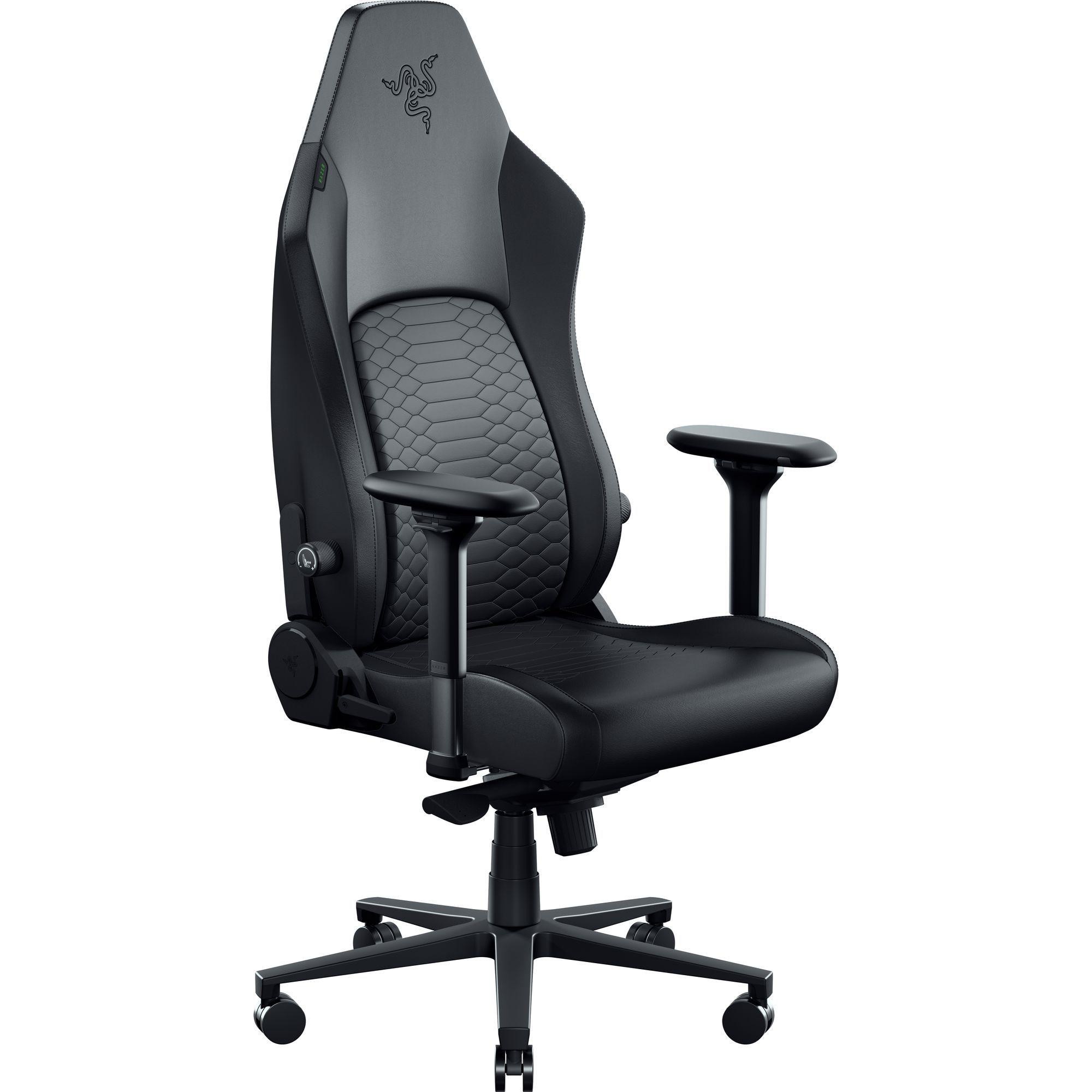 Razer ISKUR V2 NewGen Schwarz Gaming-Stuhl mit atmungsaktivem Komfort, Razer HyperFlex Lordosenstütze