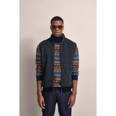 Sweatweste BUGATTI, Herren, Gr. XXL, grau (hellgrau), 75% Baumwolle, 25% Polyester, unifarben, regular fit, ohne Ausschnitt, Westen, mit Steppung