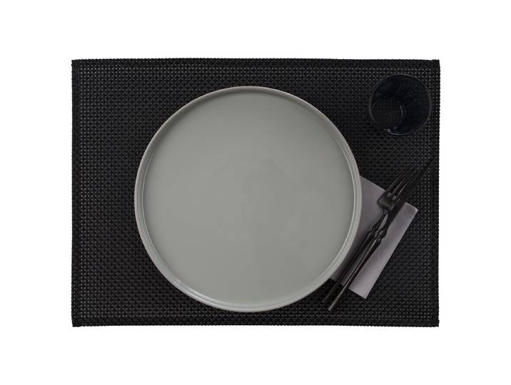 Tischset Tira 6er-Set 33 x 0 x 45cm Schwarz/Schwarz