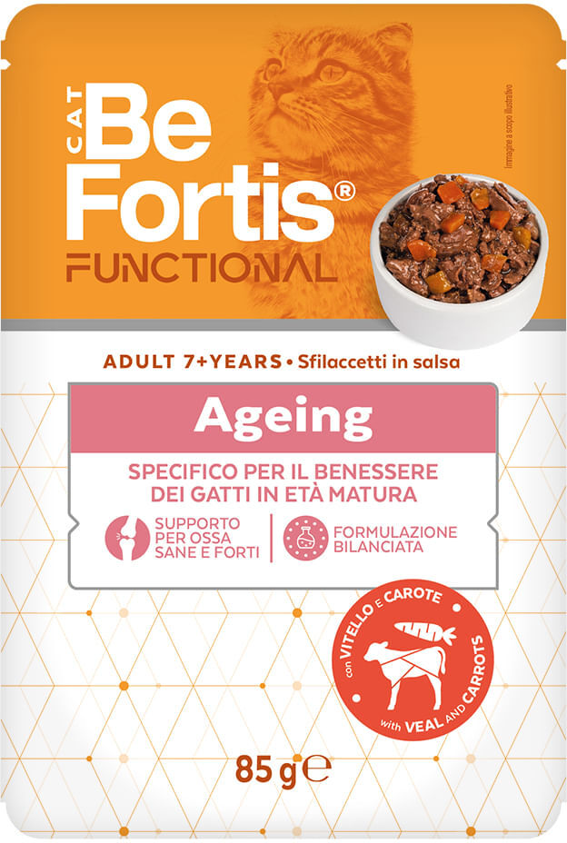 BeFortis Functional Senior Cat Ageing Busta Multipack 28x85g VITELLO