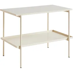 Rebar Beistelltisch zweistufig, 75 x 44 x 55 cm, beiger Marmor