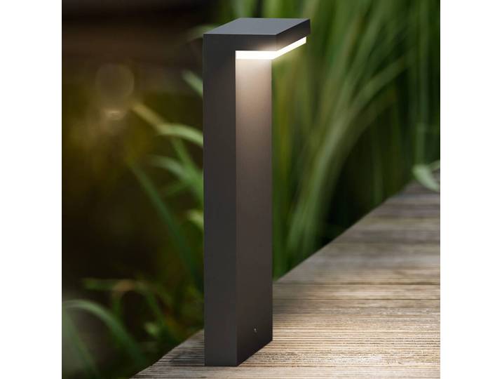 Philips LED Sockelleuchte Bustan, schwarz, Aluminium, Modern