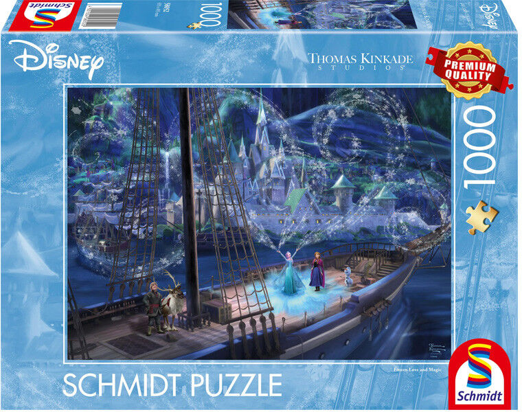 Puzzle 1000 pcs Disney Dreams La Reine des Neiges : Amour et Magie, Thomas Kinkade Studios - Schmidt