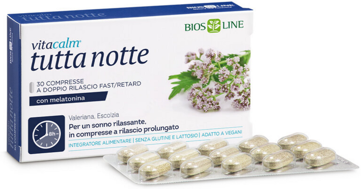 Bios Line Vitacalm Tutta Notte con Melatonina (30 compresse)