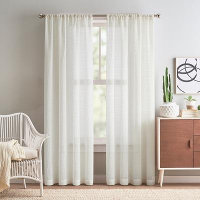 DKNY Antigua Linen Window Curtain Panel Pair