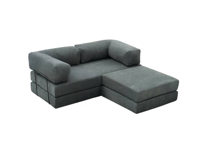 Bettsofa Foldbar Grün Fabric: 100 Prozent CHENILLE B 190 T 95 cm - Material: Fabric: 100% CHENILLE