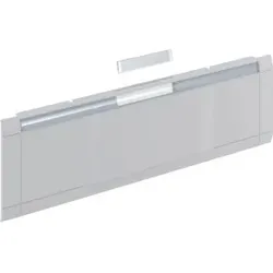 Hager GBKEV080017035 Modularblende GKEV03, OT80, Blind und Beschriftungsfeld, lgrau