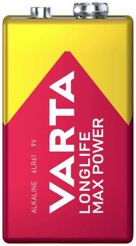 Varta LONGLIFE Max Power 9V Bli 1 9V Block-Batterie Alkali-Mangan 640 mAh 9V 1St.
