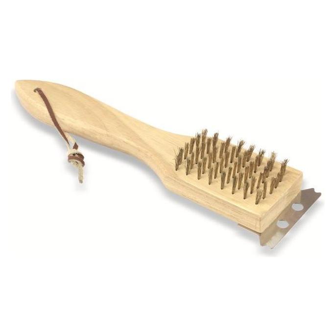 BBQ Collection BBQ Reinigungsbürste 2in1 Edelstahl/Eiche (10 cm) (30001699)