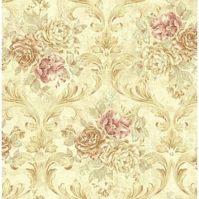 Seabrook Designs Seabrook Design Demeter Floral Trellis Unpasted Wallpaper
